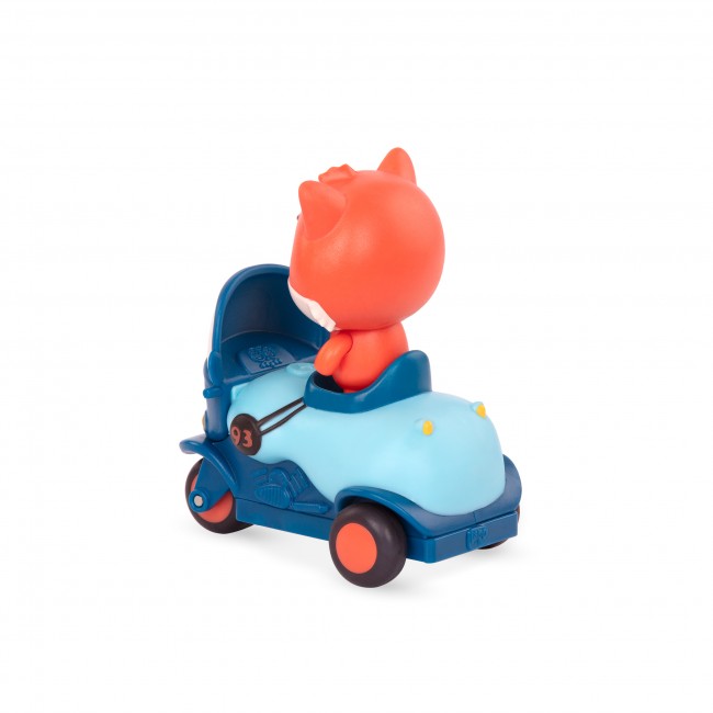 Zestaw 3 miękkich autek sensorycznych z wesołymi pasażerami B. Toys - wyścigówka, motocykl, pick-up