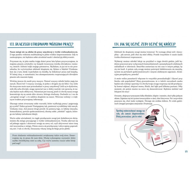 Książka "166 ciekawostek o mózgu" wydawnictwo Nasza Księgarnia
