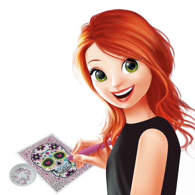 Mozaiki z kryształków Buki - Meksykańska czaszka