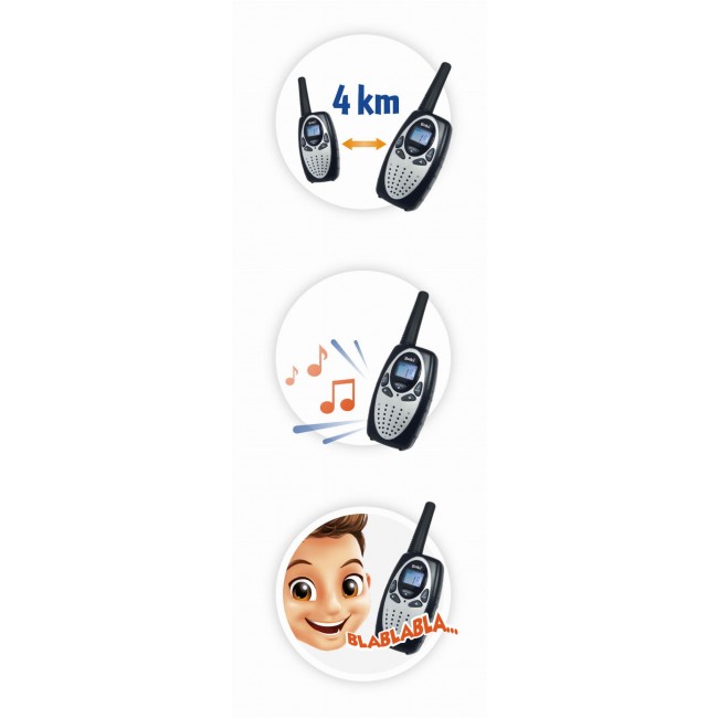 Walkie Talkie z akumulatorem - zasięg 4 km Buki