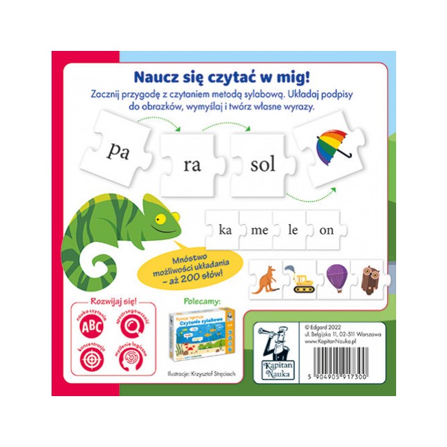Układanka edukacyjna Kapitan Nauka - Zabawa w sylaby