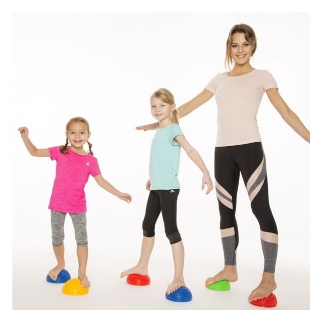 Półkula sensoryczna do masażu 2 szt Tullo - zółta/niebieska