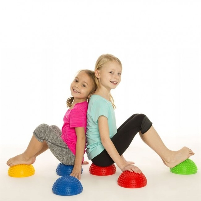 Półkula sensoryczna do masażu 2 szt Tullo - zółta/niebieska