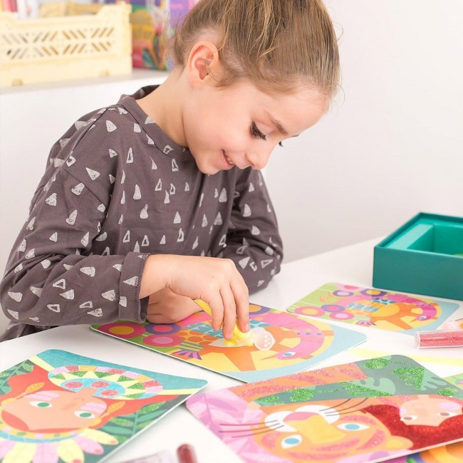 Zestaw artystyczny z brokatem Apli Kids
