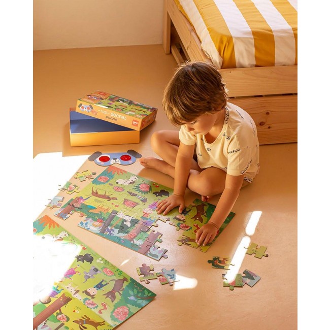 Puzzle z magicznymi okularami Apli Kids - Psy 4+