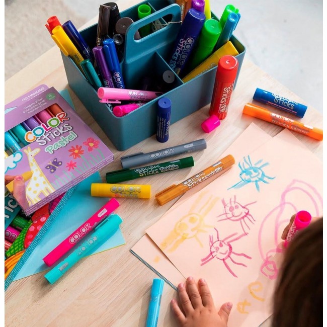 Farby w kredce neonowe Apli Kids - 6 kolorów