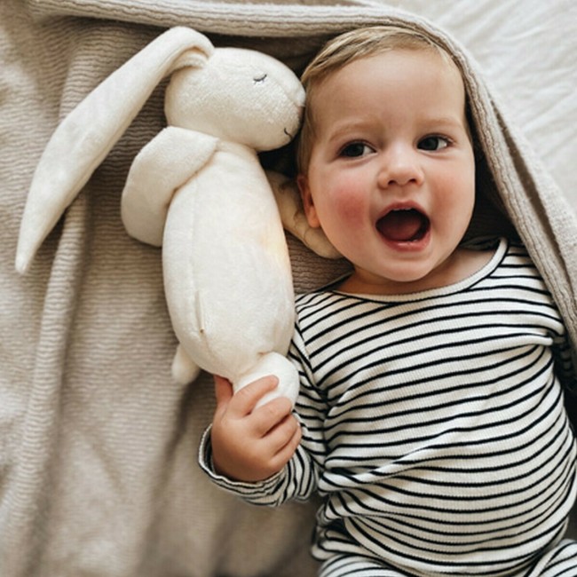 Szumiący królik z lampką Moonie - Cream