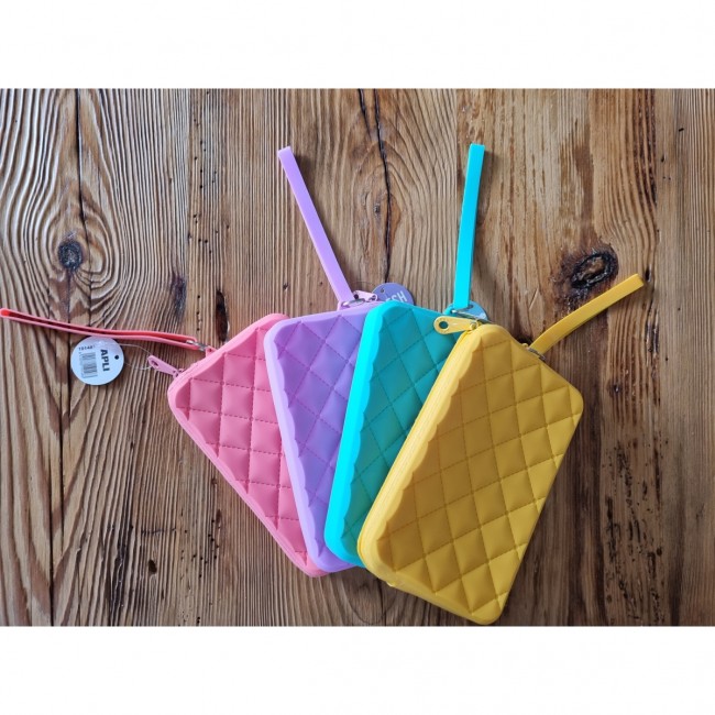 Silikonowy piórnik, etui Fresh Collection Apli Kids - Pomarańczowy