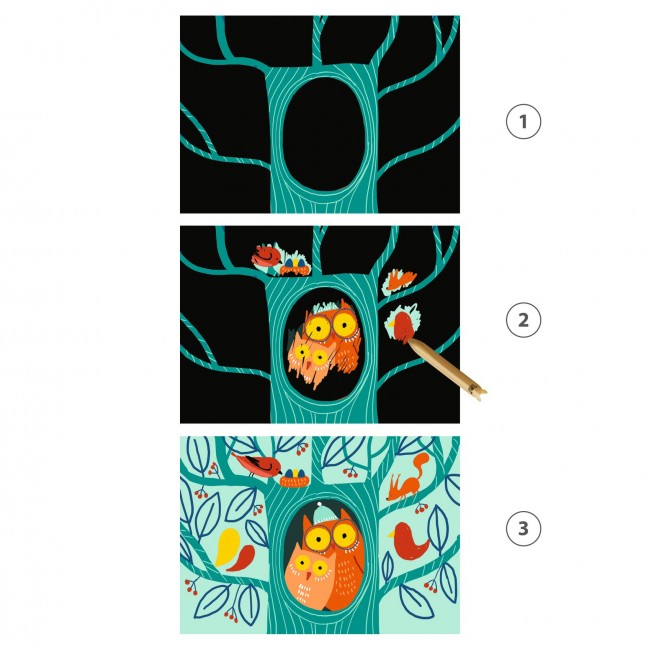 Wydrapywanka Djeco - Nauka o zwierzętach