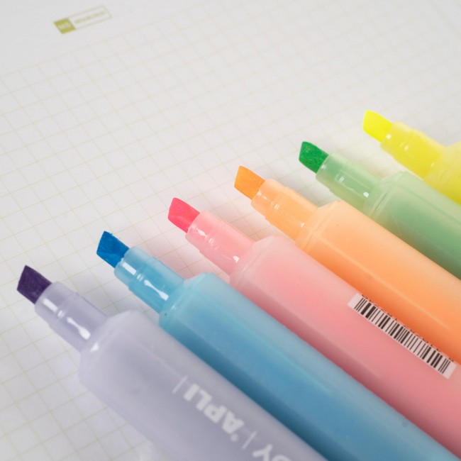 Marker fluorescencyjny z podwójną końcówką Apli Kids - Candy Zielony