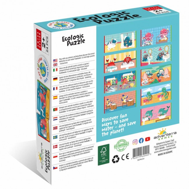 Puzzle ekologiczne Adventerra Games - Oszczędzanie wody