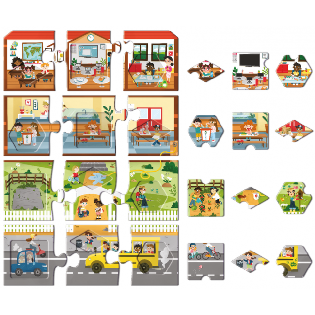 Puzzle edukacyjne Adventerra Games - My Eco School