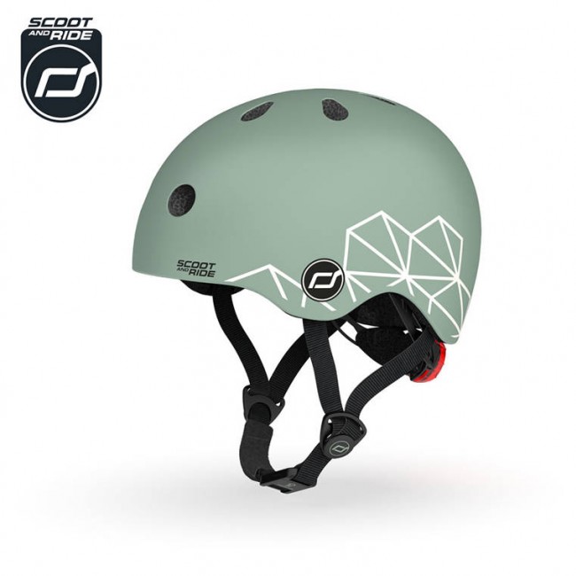 Kask dla dzieci SCOOTANDRIDE XXS-S 1-5 lat - Green Lines