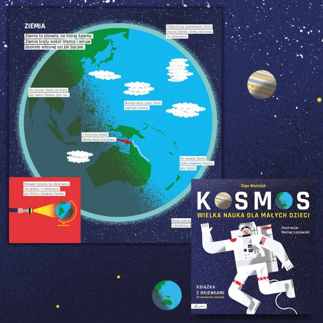Książka "Wielka nauka dla małych dzieci. Kosmos" Wydawnictwo Papilon