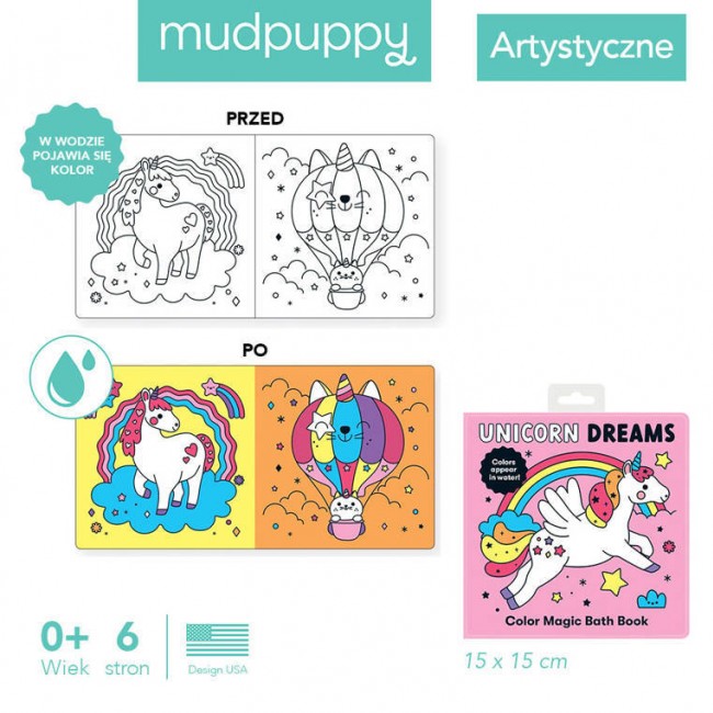 Magiczna książeczka do kąpieli Mudpuppy - Marzenia jednorożca