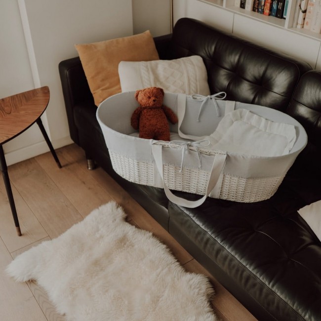 Wyściółka do Kosza Mojżesza AhojBaby - grey