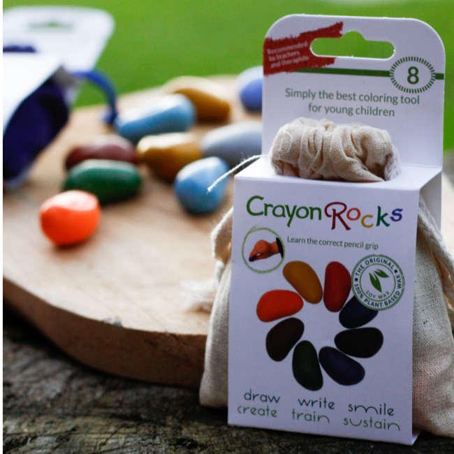 Kredki Crayon Rocks w bawełnianym woreczku - 8 kolorów