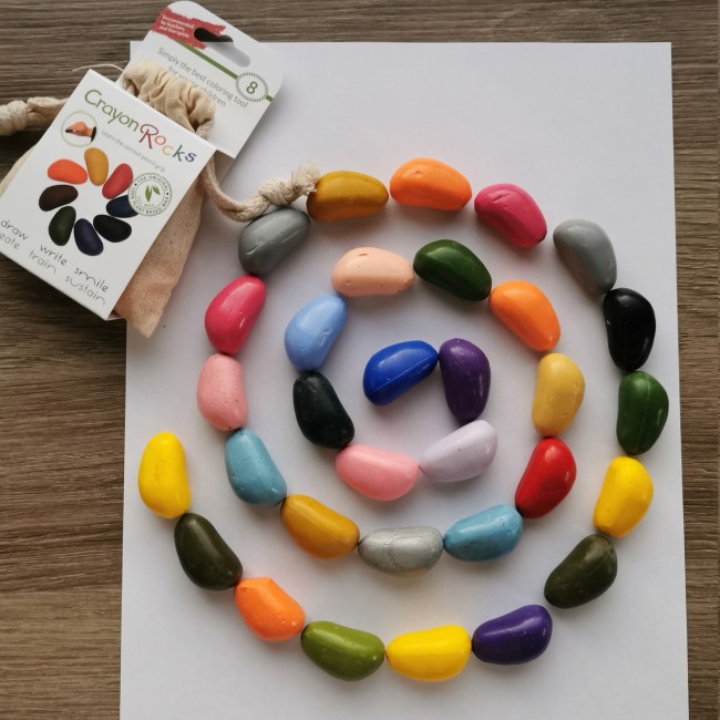 Kredki Crayon Rocks w bawełnianym woreczku - 8 kolorów