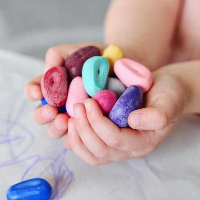 Kredki Crayon Rocks w bawełnianym woreczku - 32 kolory