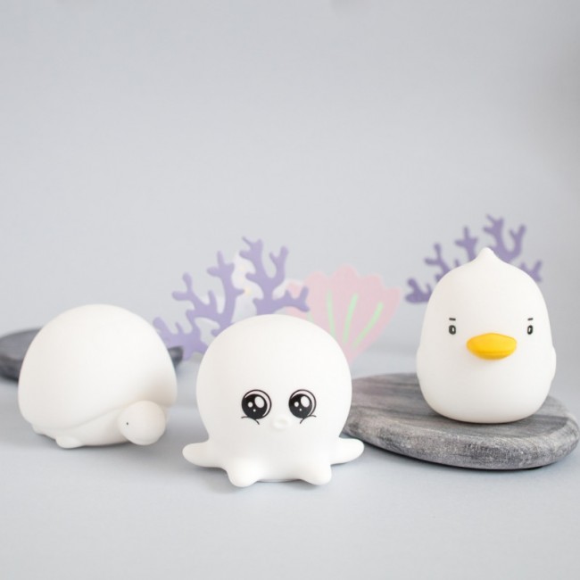 Zestaw lampek Mini Ocean Rabbit & Friends - Żółw, ośmiornica, kaczuszka