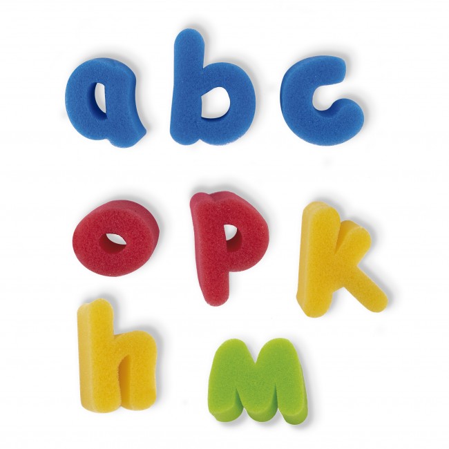 Pieczątki z gąbki Apli Kids - Małe Litery