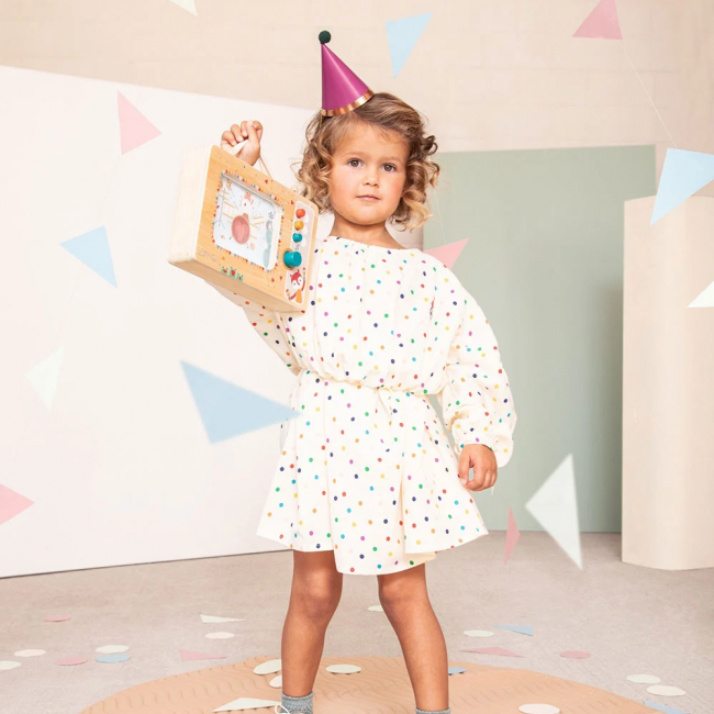 Drewniana animowana pozytywka Lilliputiens - Telewizor