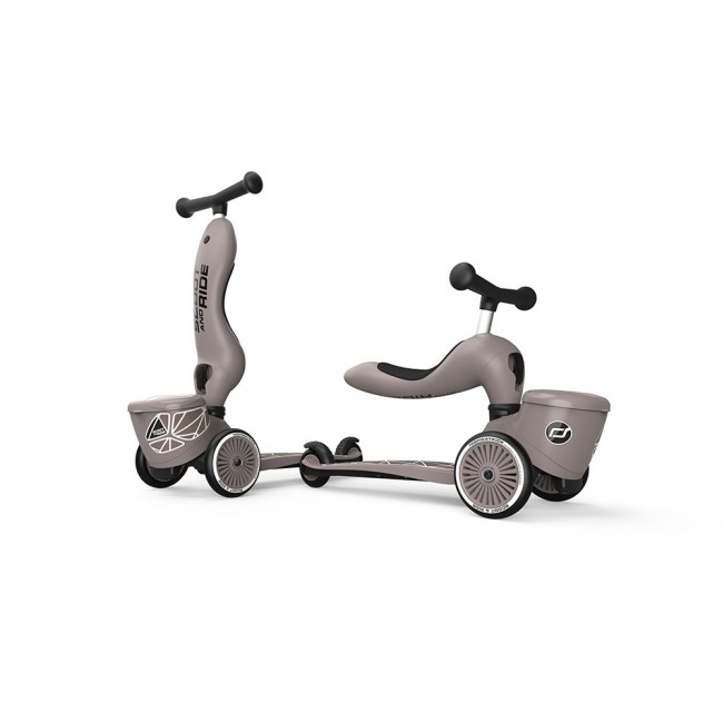 Hulajnoga i rowerek 2w1 Highwaykick 1 Lifestyle SCOOTANDRIDE 1-5 lat - Brown Lines