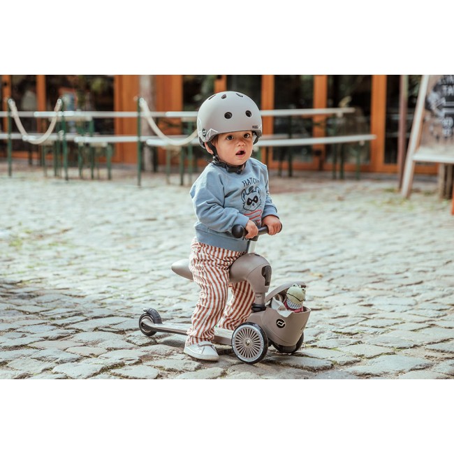 Hulajnoga i rowerek 2w1 Highwaykick 1 Lifestyle SCOOTANDRIDE 1-5 lat - Brown Lines