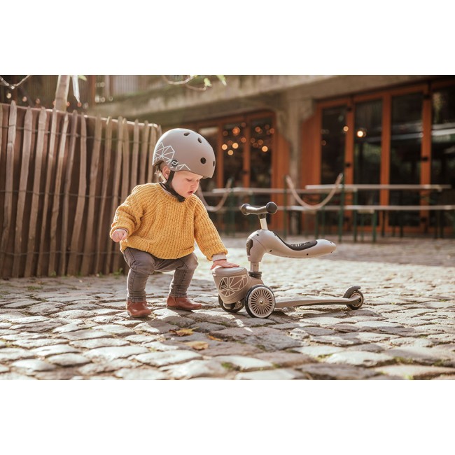 Hulajnoga i rowerek 2w1 Highwaykick 1 Lifestyle SCOOTANDRIDE 1-5 lat - Brown Lines