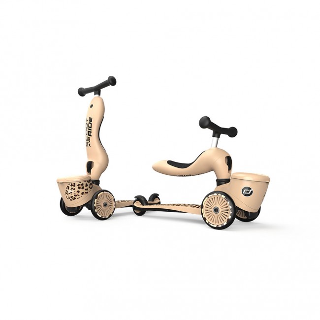 Hulajnoga i rowerek 2w1 Highwaykick 1 Lifestyle SCOOTANDRIDE 1-5 lat - Leopard