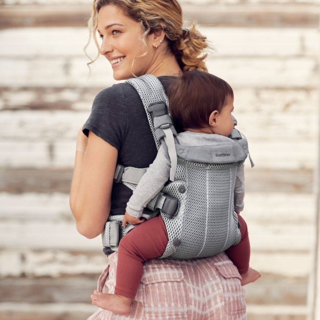 Nosidełko BABYBJORN Harmony 3D Mesh - Srebrny