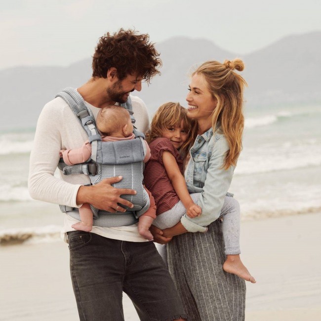 Nosidełko BABYBJORN Harmony 3D Mesh - Srebrny