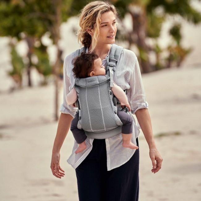 Nosidełko BABYBJORN Harmony 3D Mesh - Srebrny