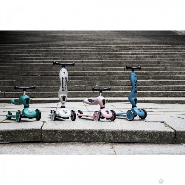 Zestaw Hulajnoga i rowerek 2w1 Highwaykick 1 SCOOTANDRIDE + kask XXS-S Forest