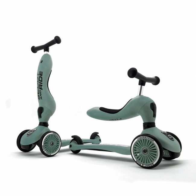 Hulajnoga i rowerek 2w1 Highwaykick SCOOTANDRIDE 1-5 lat - Forest