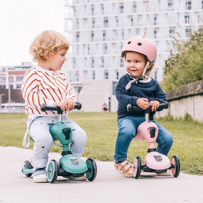 Hulajnoga i rowerek 2w1 Highwaykick SCOOTANDRIDE 1-5 lat - Rose