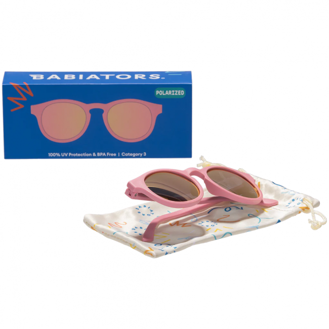 Okularki przeciwsłoneczne z polaryzacją Keyholle Babiators od 3 do 5 lat - Pretty in Pink