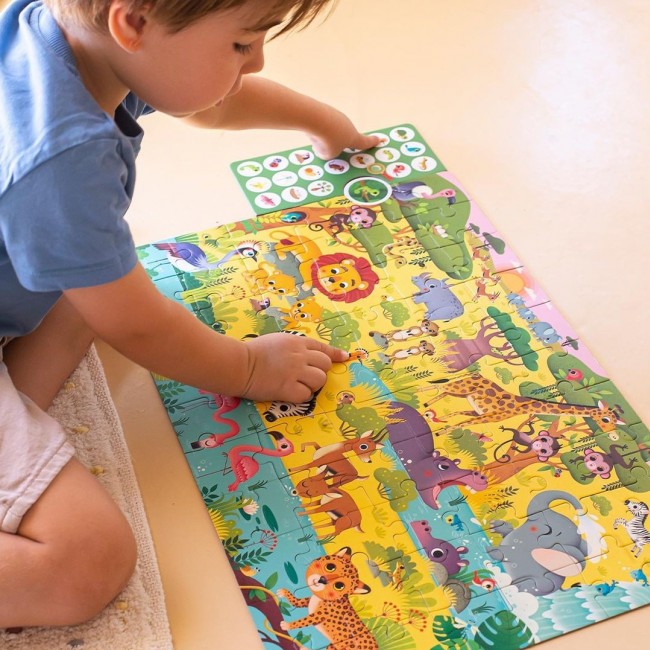 Puzzle obserwacyjne Apli Kids - W dżungli 60 el. 4+