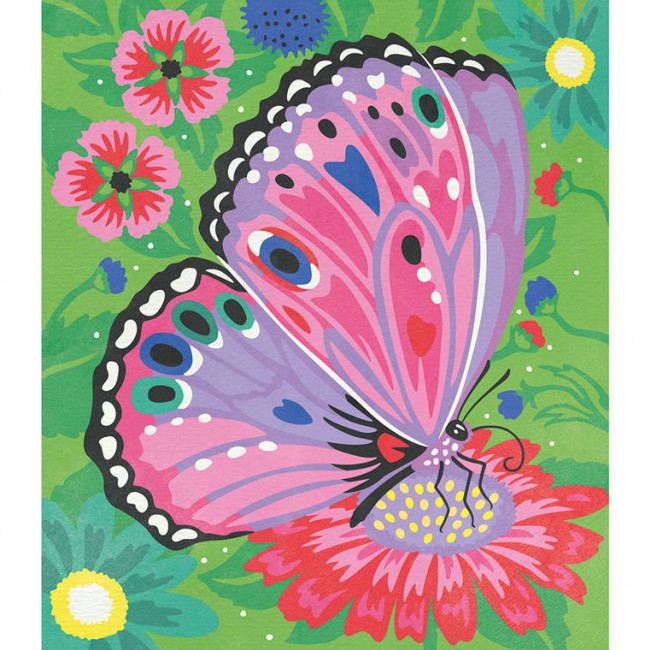 Zestaw kreatywny Malowanie po numerach Janod - Motyle 7+