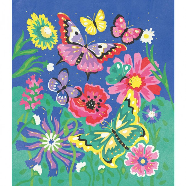 Zestaw kreatywny Malowanie po numerach Janod - Motyle 7+