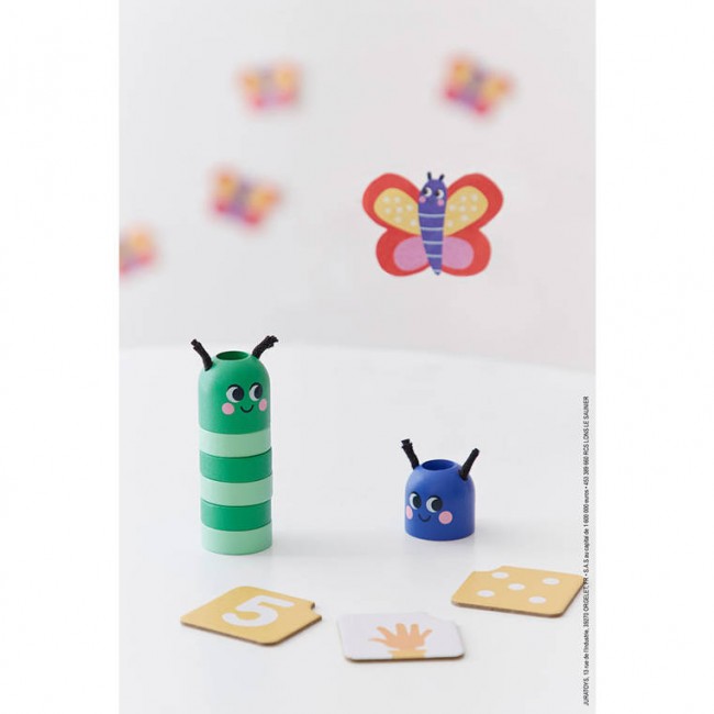 Drewniana układanka matematyczna Janod - Komponowanie i porównywanie liczb 3+