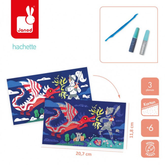 Zestaw kreatywny brokat Janod - Bohaterowie 6+