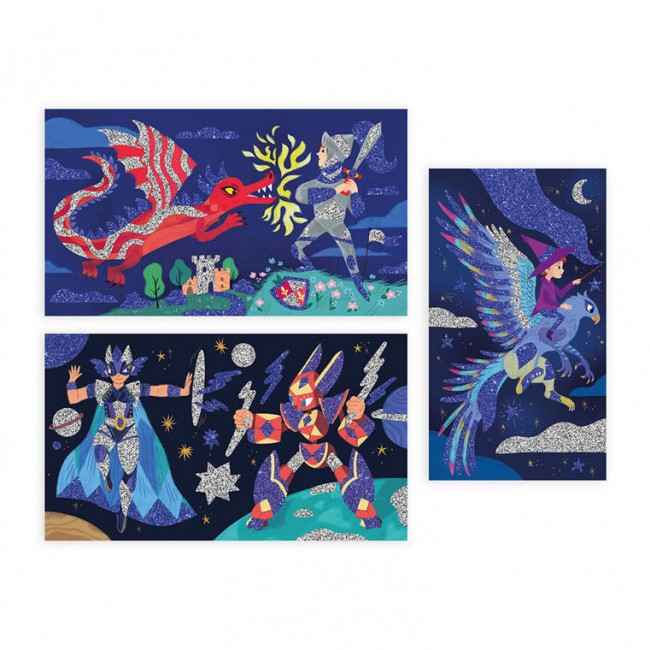 Zestaw kreatywny brokat Janod - Bohaterowie 6+