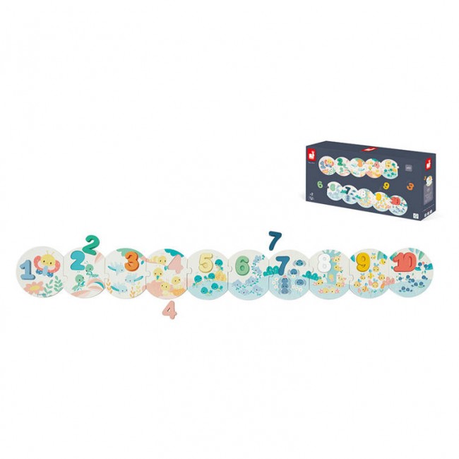 Puzzle Janod - Uczę się liczyć 2+