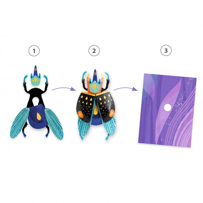 Zestaw artystyczny składanka w 3D Djeco - Owady