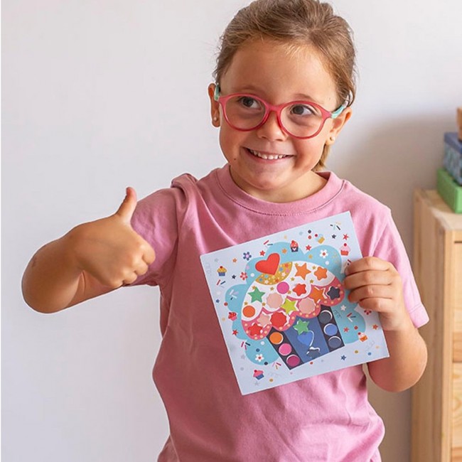 Zestaw kreatywny z naklejkami Apli Kids - Przyjęcie