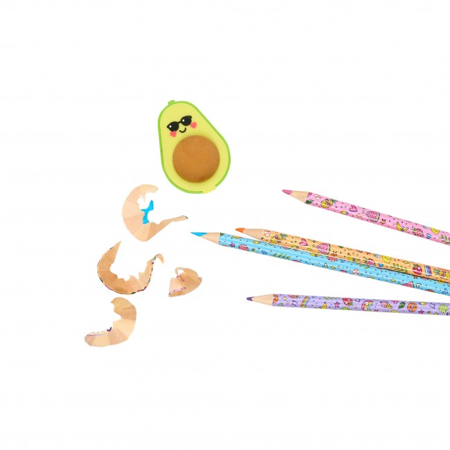 Zestaw dwóch gumek z temperówką Ooly - Awokado