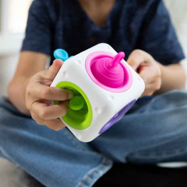 Sensoryczna kostka Fat Brain Toys - Tugl Cube