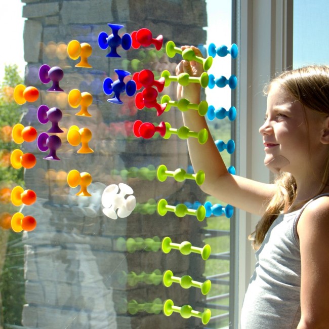 Klocki Przyssawki Squigz Delux 44 elementy Fat Brain Toys