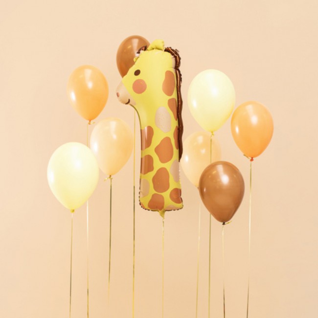 Balon foliowy Party Deco 90 cm - Cyfra 1 Żyrafa